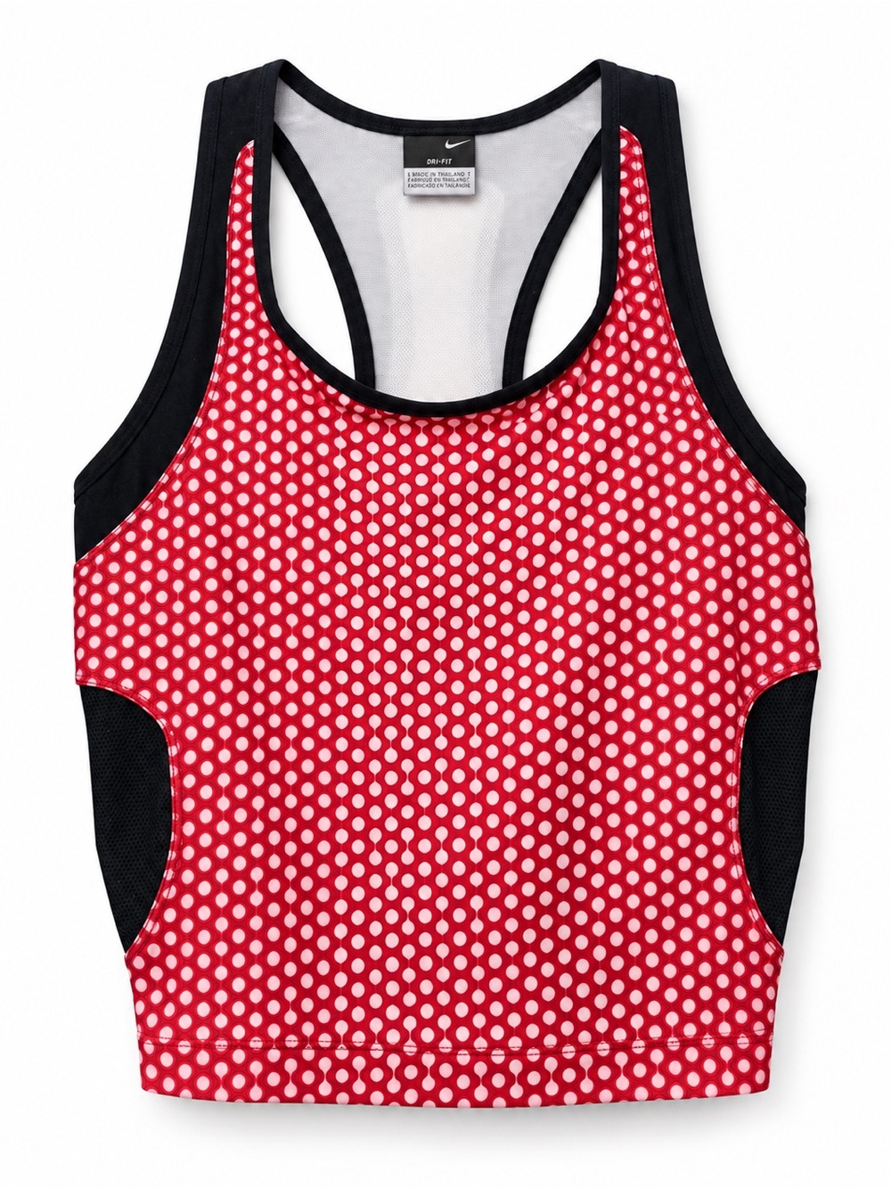 Nike Women’s Red and White Polka Dot Racerback Tank